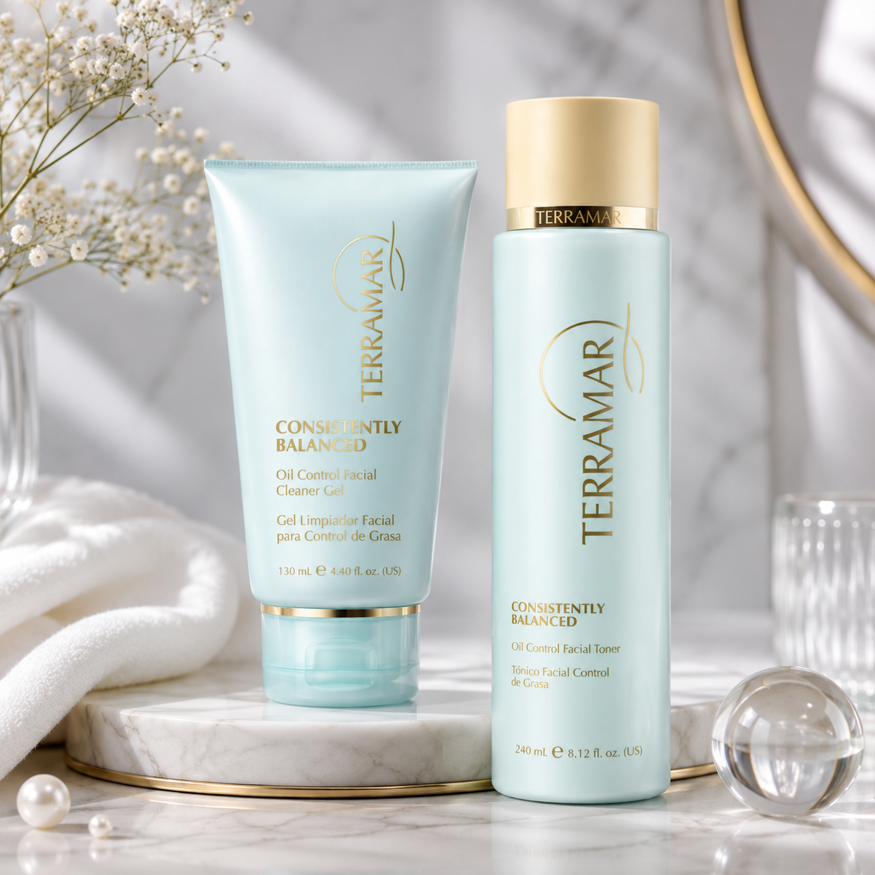 Oil Control Facial Cleanser Gel and toner