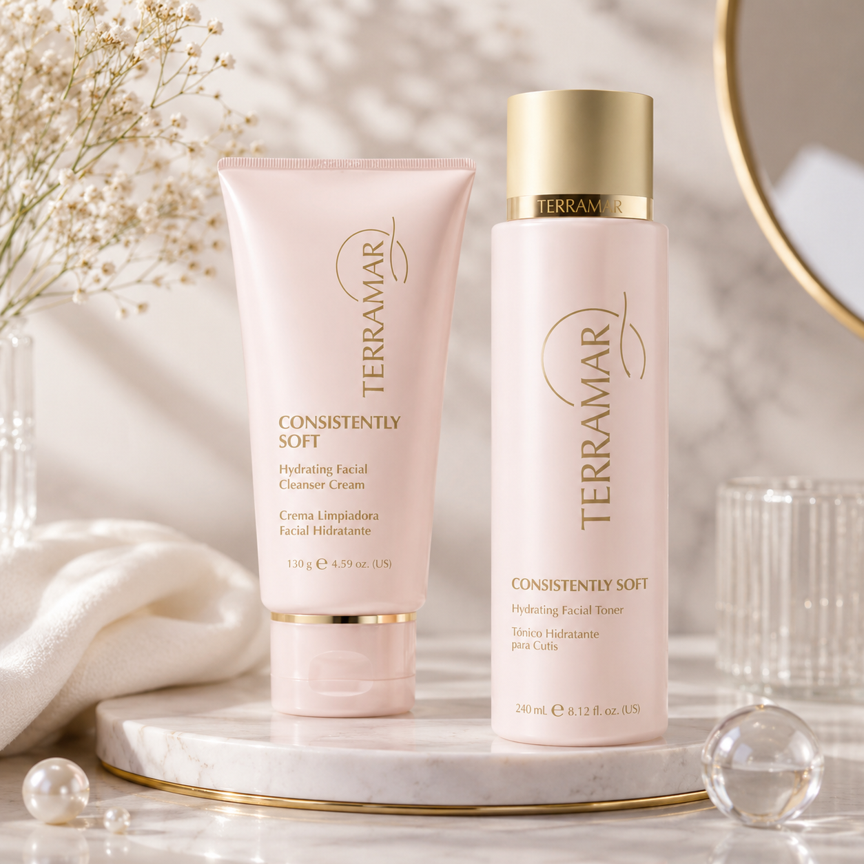 Hydrating Facial Cleanser Cream and Toner